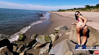 Crazy Student Mommy FOLLOWS Mature German on Mexico Beaches