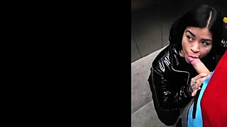 I fucked my neighbor's latina milf stepmom in the elevator with big tits cumshot