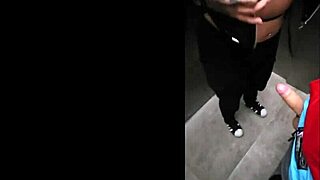 I fucked my neighbor's latina milf stepmom in the elevator with big tits cumshot