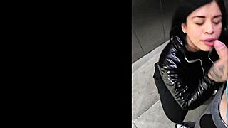 I fucked my neighbor's latina milf stepmom in the elevator with big tits cumshot