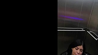 I fucked my neighbor's latina milf stepmom in the elevator with big tits cumshot