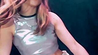 bonneyuwu shows off cute latina panties under tiny miniskirt