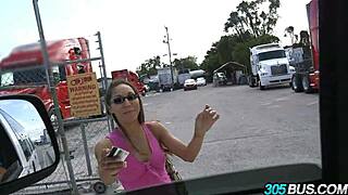 nerdy latina fucks for cash on the bus 😏