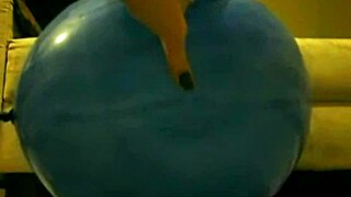 Sophie Goes Wild Masturbating with Balloons in the Living Room and Bathroom.