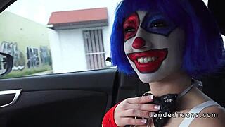 I banged a teen in clown costume outdoors