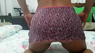 Latina ass without panties exposed at funk party masturbation