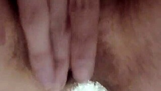 She says, 'watch my hairy pussy drip from orgasm?'