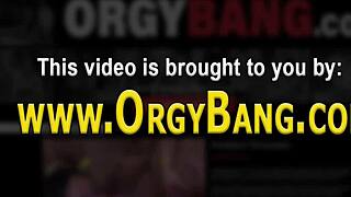 Gangbanged mature lady craves multiple cumshots in wild action