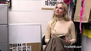 dildo thief milf busted and fucked at work