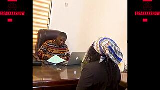 freak job agent fucks big ass teacher applicant in office.