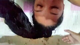 Beautiful latina amateur gives intense blowjob to her partner in homemade couple video