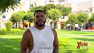 Muscular trainer passionately fucks young latina in hard equal sex