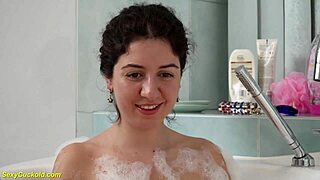 Teen Katty West fingers her tight wet pussy underwater