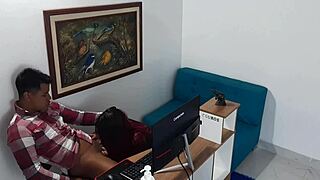 horny secretary seduces me to fuck her wet pussy at the office