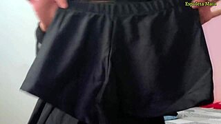 trying on new clothes