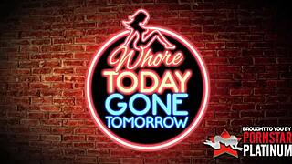 Look at Abbey Brooks, that brunette whore, massaging her pussy with a huge dildo.