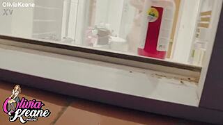 you catch your chubby british neighbour flashing in the shower.