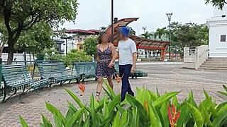 i was waitin for my boyfriend at the mall, but he didnt show, so this stranger took me home and we fucked doggy style so hard