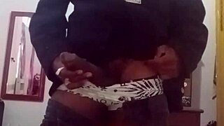 Big black guy calls on WhatsApp for blue films