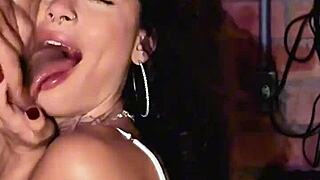 brunette latina with tattoos and natural tits in amateur scene