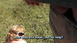 Pervert Spies Sexy Blonde Sunbathing Naked on Wild Beach