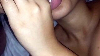 colombian girlfriend begs for cum and drinks every drop