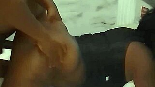 She moans, Fuck my big ebony pussy harder! while sucking that big black cock and getting assfucked