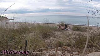 French teacher caught in public nude beach action