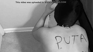 Sexy roxy acts as a total sex slave on a leash like a good whore