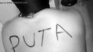 Sexy roxy acts as a total sex slave on a leash like a good whore