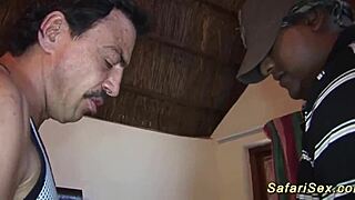 Hey, check this wild threesome orgy with African babe and monster cocks