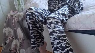 elza kom nylon tights fetish with fat ass in panties