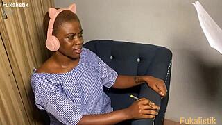 Does naughty ebony student fuck BBC teacher?