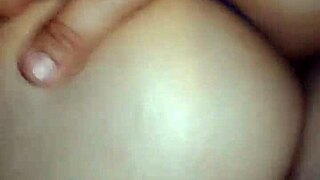 In a homemade scene, a young Colombian bride with big tits and ass gets offered money to let him FILL her PUSSY with CUM