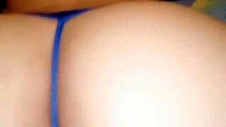 In a homemade scene, a young Colombian bride with big tits and ass gets offered money to let him FILL her PUSSY with CUM