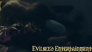 Ebony beauty takes big black cock in doggy style, reaching intense orgasm