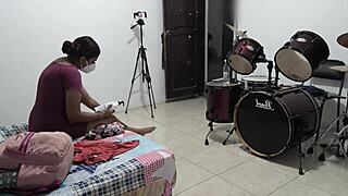 sexy housewife packs her backpack for a horny vacation to venezuela