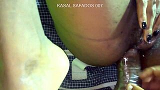 Wet anal and double penetration with vibrator, rough fingering ripping clothes!