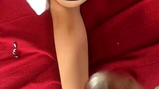 Girl gets on all fours for guy to enter room and fix computer with sex toy