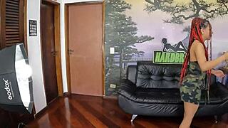 Lua Baiana's First Time In Adult Films With Bareback Blowjob And Dirty Talk