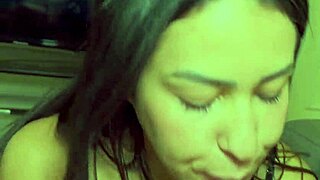 Big Tits Brazilian Sucks Monster Cock with Deepthroat