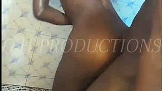 skinny teen 18+ slut takes hard doggy pounding in steamy shower scene.