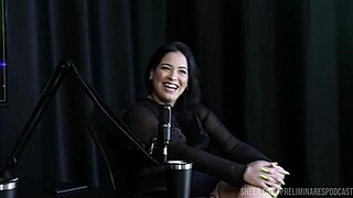 pri melancia's hot podcast with bia hot in sheer red lingerie 😍