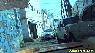 Beautiful blondes after fun in taxi