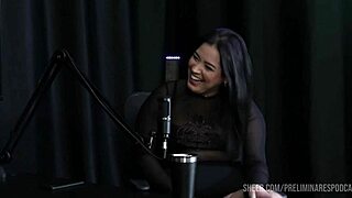 pri melancia's hot podcast with bia hot in sheer red lingerie 😍