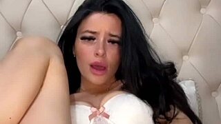 horny british slut squirts during solo masturbation with toys on webcam