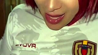 Colombian Babe Masturbates For Copa America Win