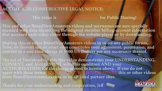 Annie Archer rubs her twat with a sex toy and gives a bj