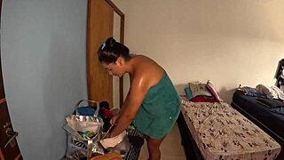 Gay latina raquel gets wild in bathroom photoshoot. Bareback action with dirty talk heats up!