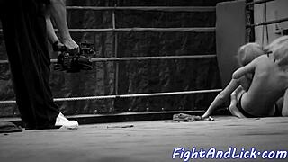 Petite Euro Wrestles Busty Lesbian in Catfight